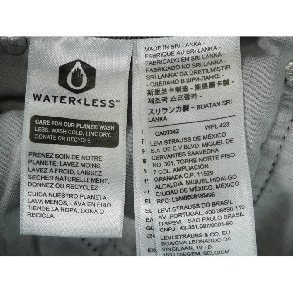 Levis Jeans Womens 27 Fits 25x24.5 Wedgie‎ Straight Denim Stretch Mid Rise Black - Picture 8 of 13